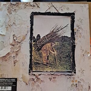 Led Zeppelin IV Vintage Album Cover Poster - Cream, Brown, Black